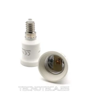 12.109. Adaptador bombillas E14 a E27 ceramico