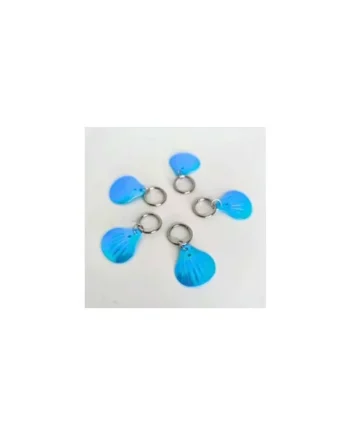 5 Abalorios Conchitas azules