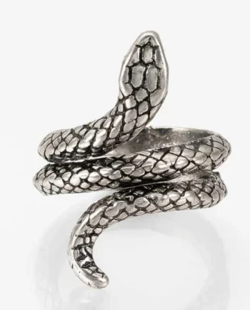 Abalorio - Anillo Serpiente Plateada