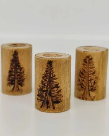 Abalorio Árbol Pirograbado en Madera
