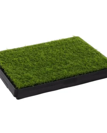 Alfombra de césped sintetico con soporte de entrenamiento para mascotas