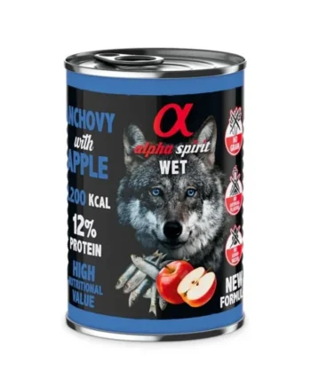 Alpha Spirit Lata Boquerón con Manzana Roja para Perro