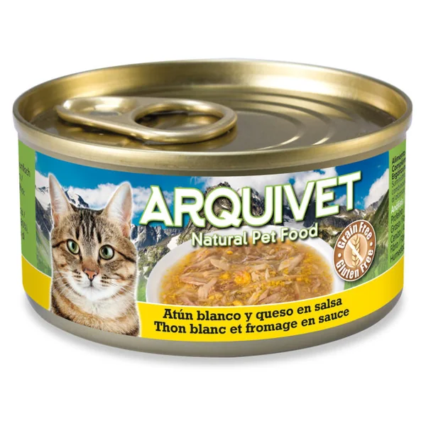 Arquivet Comida Húmeda para Gato Atún Blanco y Queso en Salsa 80gr.
