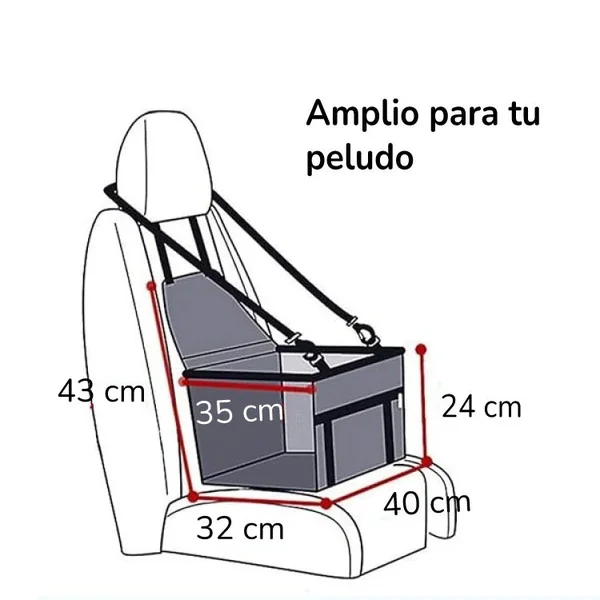 Asiento de auto para perros y gatos - Cat-oh pet shop