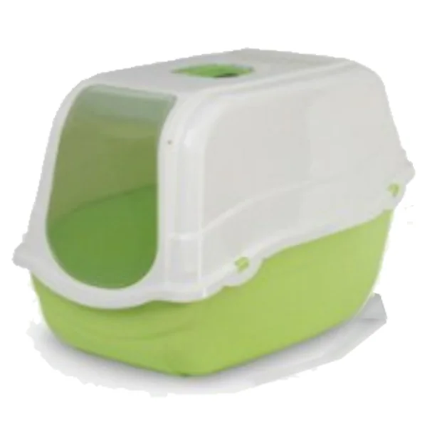 Bandeja de arena para gatos verde con filtro - Cat-oh pet shop