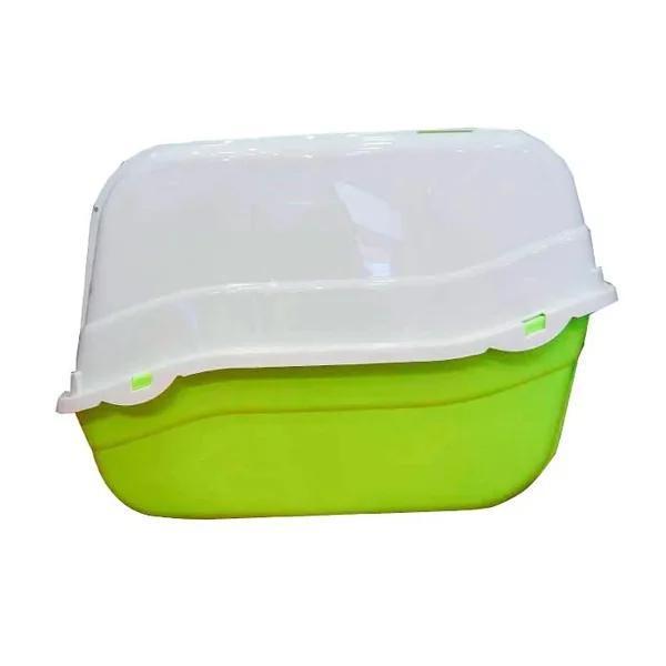 Bandeja de arena para gatos verde con filtro - Cat-oh pet shop