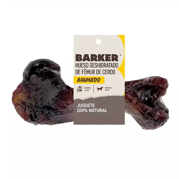 Barker Hueso deshidratado – Femúr de Cerdo (Ahumado) - Cat-oh pet shop