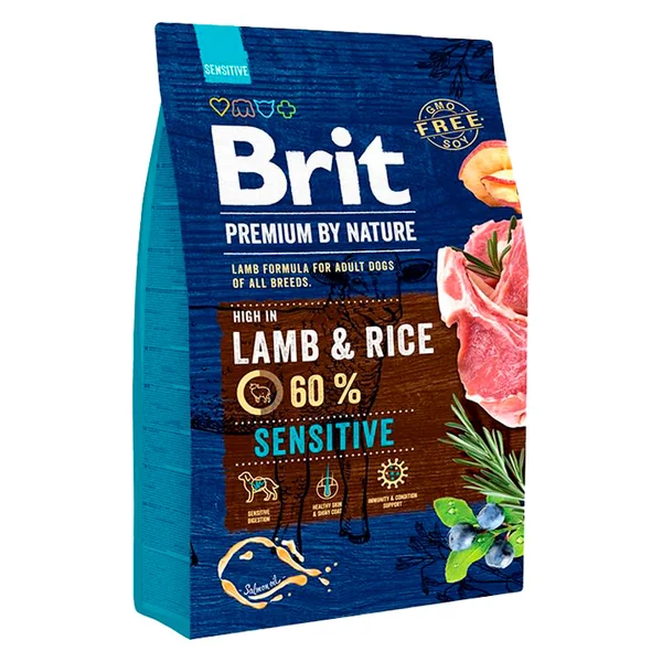 Brit Premium by Nature Sensitive Cordero | Alimento Hipoalergénico para Perros