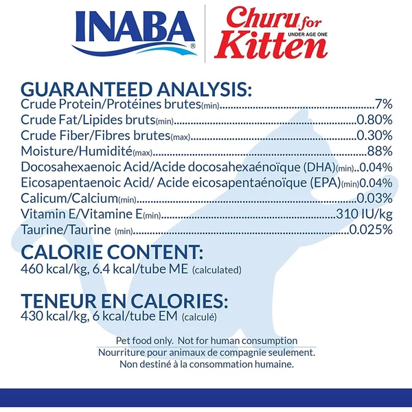 Churu para Kitten INABA | Sabor Pollo - Premios para Gatitos