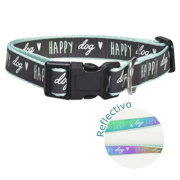 Collar Reflectivo Happy Dog - Verde XS, S y M - Cat-oh pet shop