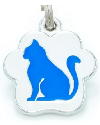 Compra Placa gato sentado azul - Cat-oh pet shop