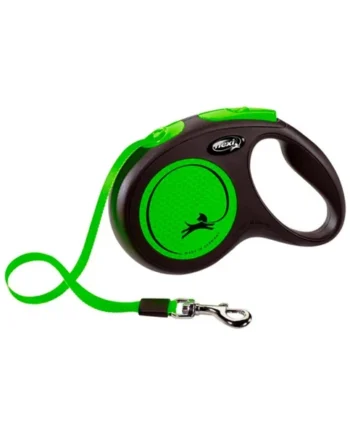 Correa retractil Flexi New Neon verde 5m max 25Kg - Cat-oh pet shop