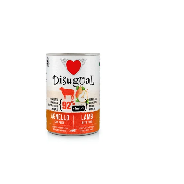 Disugual Comida Húmeda para Perro con Cordero y Pera