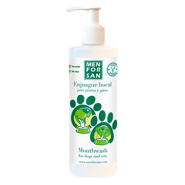 Enjuague Bucal para perros y gatos 500ml MEN FOR SAN - Cat-oh pet shop