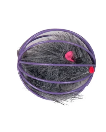 Karlie Pelota+Ratón de piel - 6cm.