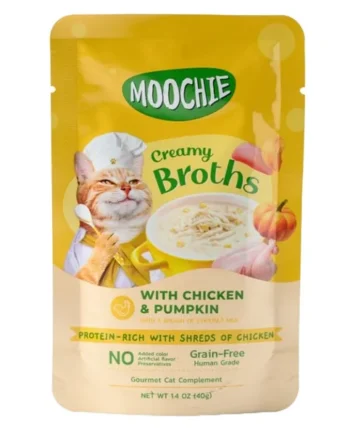 Moochie Caldo cremoso de Pollo y Calabaza 40g - Cat-oh pet shop