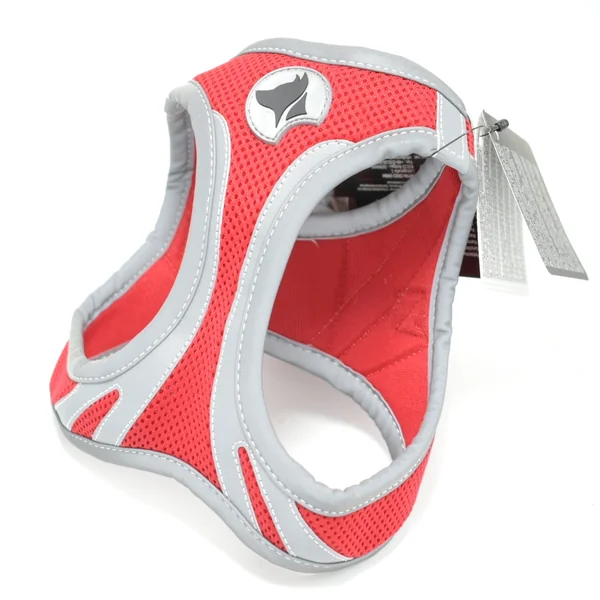 Pechera para perros reflectiva y regulable color rojo