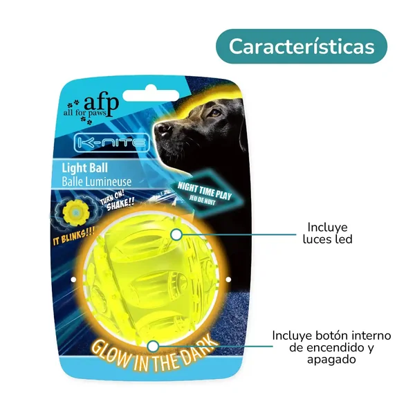 Pelota para perros led con luces | Marca All for paws