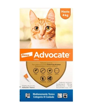 Pipeta antipulgas para gatos Advocate 4 kg - Cat-oh pet shop