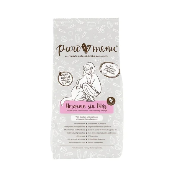 Puromenu Dieta BARF Pollo con Salmón (Amarme sin Más) para Perro