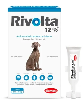 Rivolta 12% Perros grandes de 20.1 a 40 kg | Antiparasitario Interno y Externo