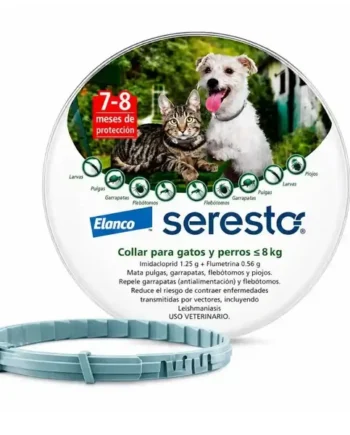 Seresto Collar antipulgas para gatos y perros de hasta 8kg