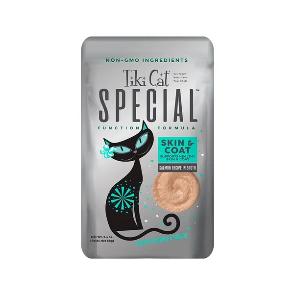 Tiki Cat Especial Skin and coat Salmon Recipe in Broth 68g - Cat-oh pet shop