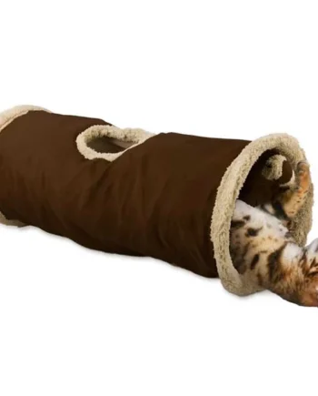 Tunel para gatos cordero marrón - 120cm - Cat-oh pet shop