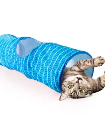 Túnel para gatos con diseño - Azul - Cat-oh pet shop